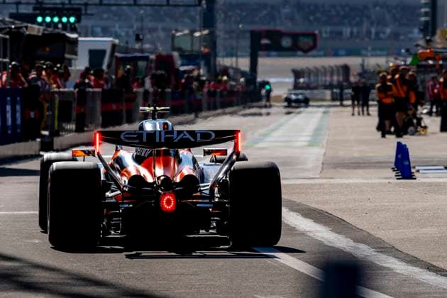 SHANGHAI - Formula 1 driver Lando Norris of McLaren Mastercard Formula 1 Team during the Formula 1 China Shanghai qualifying at the Shanghai International Circuit on March 14, 2025 in Shanghai, China. (Photo by DeFodi Images) -