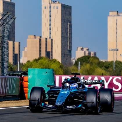 SHANGHAI - Formula 1 driver George Russell of Mercedes AMG-Petronas Formula One Team during the Formula 1 China Shanghai qualifying at the Shanghai International Circuit on March 14, 2025 in Shanghai, China. (Photo by DeFodi Images) -