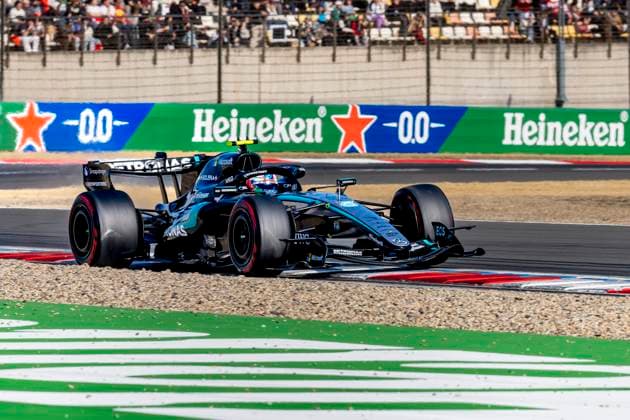 SHANGHAI - Formula 1 driver Kimi Antonelli of Mercedes AMG-Petronas Formula One Team during the Formula 1 China Shanghai qualifying at the Shanghai International Circuit on March 14, 2025 in Shanghai, China. (Photo by DeFodi Images) -