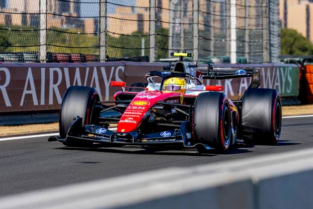 SHANGHAI - Formula 1 driver Lewis Hamilton of Scuderia Ferrari HP during the Formula 1 China Shanghai qualifying at the Shanghai International Circuit on March 14, 2025 in Shanghai, China. (Photo by DeFodi Images) -