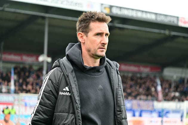 14.03.2026, Fußball, Herren, 2.BL (Bundesliga), Saison 2025 2026, Holstein Kiel - 1. FC Nürnberg, 26. Spieltag Trainer Miroslav Klose (Nürnberg) Kiel, Holstein-Stadion Holstein-Stadion Schleswig-Holstein Deutschland