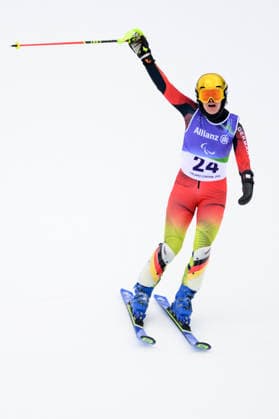 260314 Andrea Rothfuss of Germany celebrates in the women™s para alpine skiing slalom during day 8 of the Milano Cortina 2026 Winter Paralympic Games on March 14, 2026 in Cortina. Photo: Maxim Thore BILDBYRAN kod MT MT1026 alpint alpine skiing paralympic games paralympics paralympiska spel paralympiske leker vinter-paralympics winter paralympics milano cortina 2026 milano cortina 2026 winter paralympic games 8 bbeng slalom jubel tyskland germany *** 260314 Andrea Rothfuss of Germany celebrates in the women™s para alpine skiing slalom during day 8 of the Milano Cortina 2026 Winter Paralympic Games on March 14, 2026 in Cortina Photo Maxim Thore BILDBYRAN code MT MT1026 alpint alpine skiing paralympic games paralympiska spel paralympiske leker vinter paralympics winter paralympics milano cortina 2026 milano cortina 2026 winter paralympic games 8 bbeng slalom jubel tyskland germany  Copyright: MAXIMxTHORE BB260314MT018