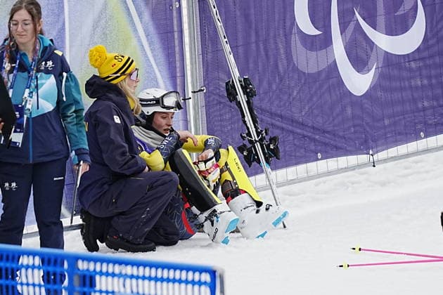 CORTINA, ITALY 20260314 Ebba Arsjö, Sweden, skied in the second run of Saturday s slalom (women s standing) in the Paralympics at Tofane Alpine Skiiing Center, Cortina. *** The image is included in the SPORTS PACKAGE. For others PAYMENT IMAGE *** CORTINA ITALY x9200x *** CORTINA, ITALY 20260314 Ebba Arsjö, Sweden, skied in the second run of Saturday s slalom women s standing in the Paralympics at Tofane Alpine Skiiing Center, Cortina The image is included in the SPORTS PACKAGE For others PAYMENT IMAGE CORTINA ITALY x9200x  Copyright: xBjörnxLarssonxRosvall TTx PARALYMPICS 2026 LADIES SLALOM