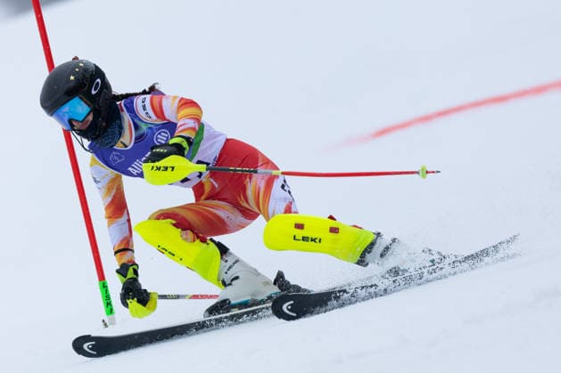 Para Alpine Skiing - Milano Cortina 2026 Winter Paralympic Games: Day 8 Alejandra Requesens (ESP) and guide Victoria Ibanez participate in the Women s Para Alpine Skiing Slalom on day eight of the Milano Cortina 2026 Winter Paralympic Games at Tofane Alpine Skiing Centre in Cortina d Ampezzo, Italy, on March 14, 2026. Cortina d Ampezzo Italy  Copyright: xMauroxUjettox originalFilename:ujetto-paraalpi260314_npMiL.jpg