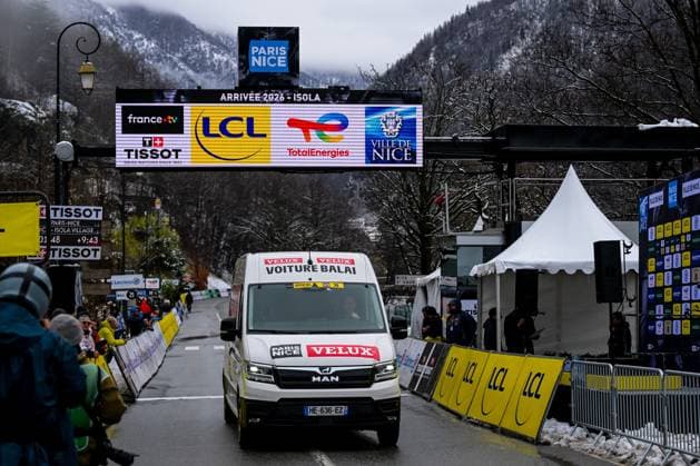 The new finish area is seen at the seventh stage of 84th edition of the Paris-Nice cycling race, from Nice to Isola (120,4 km), on Saturday 14 March 2026. DAVIDxPINTENS  x167448779x