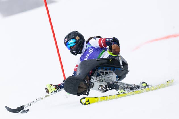 Para Alpine Skiing - Milano Cortina 2026 Winter Paralympic Games: Day 8 Anna SOENS (USA) competes in the Women s Para Alpine Skiing Slalom on day eight of the Milano Cortina 2026 Winter Paralympic Games at Tofane Alpine Skiing Centre in Cortina d Ampezzo, Italy, on March 14, 2026. Cortina d Ampezzo Italy  Copyright: xMauroxUjettox originalFilename:ujetto-paraalpi260314_nplHE.jpg