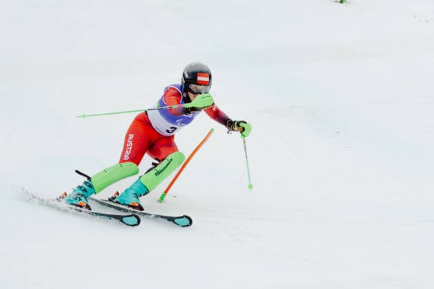 PARALYMPICS - Winter Paralympics Milano Cortina 2026 CORTINA D AMPEZZO,ITALY,14.MAR.26 - PARALYMPICS, ALPINE SKIING - Paralympic Winter games, Winterspiele,Spiele, Summer games Milano Cortina 2026, slalom, women. Image shows Veronika Aigner (AUT).  GEPAxpictures xMatthiasxTrinkl