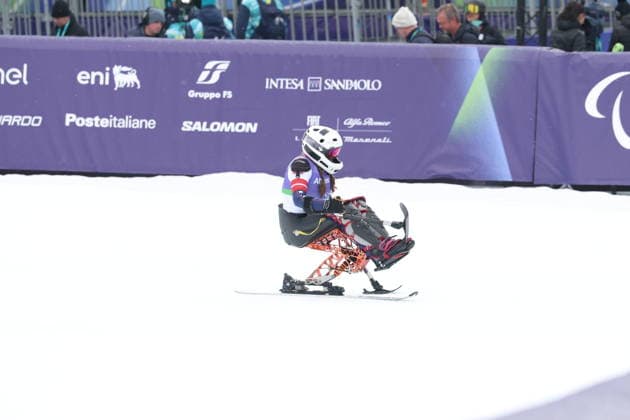 March 14, 2026, Milan, Lombardy, Italy: Halley Griffin competes in Ã’Sit SkiO Slalom event at Torrance Ski Center at Cortina during the 2026 Winter Paralympic games. Paralympics 2026: Milano Cortina: March 14, 2026  - ZUMAg209 20260314_oly_g209_295 Copyright: xJonxGaedex