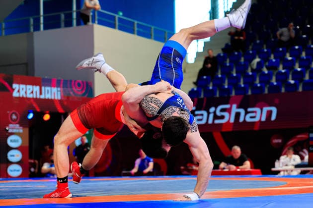 U23 European Championships 82kg GR - Gamzat Gadzhiev (RUS) df. Yusuf Golbasi (TUR) *** U23 European Championships 82kg GR Gamzat Gadzhiev RUS df Yusuf Golbasi TUR Copyright: xKostadinxAndonovx xUnitedxWorldxWrestlingx Kostadin Andonov United World Wrestling