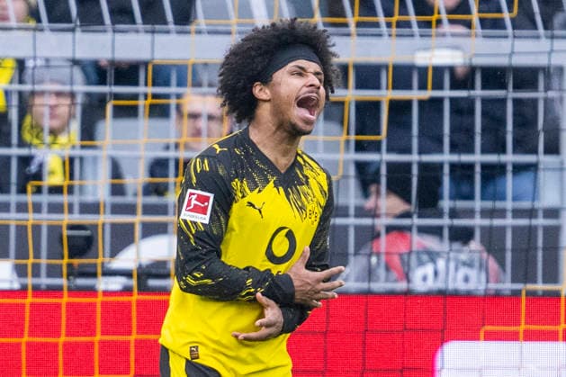 14.03.2026: Fußball: Borussia Dortmund - FC Augsburg, 26. Spieltag im Signal-Iduna-Park. Karim Adeyemi (Borussia Dortmund) reagiert. WICHTIGER HINWEIS: Gemäß den Vorgaben der DFL und des DFB ist es untersagt, in dem Stadion und oder vom Spiel angefertigte Fotoaufnahmen in Form von Sequenzbildern und oder videoähnlichen Fotostrecken zu verwerten bzw. verwerten zu lassen. *** 14 03 2026 Football Borussia Dortmund FC Augsburg, Matchday 26 at Signal Iduna Park Karim Adeyemi Borussia Dortmund reacts IMPORTANT NOTICE In accordance with the regulations of the DFL and the DFB, it is prohibited to use or have used photographs taken in the stadium and or of the match in the form of sequential images and or video-like photo series Copyright: xDavidxInderliedx