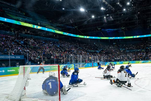 Para Ice hockey, Eishockey - Millano Cortina 2026 Winter Paralympics: Day 8 Para Ice Hockey - Milano Cortina 2026 Winter Paralympics: Day 8 MILANO SANTAGIULIA ICE HOCKEY ARENA MILANO, ITALY - MARCH 14: Classification Game 5th place Italy- Germany (Photo by RALF KUCKUCK) Copyright 2026 Ralf Kuckuck