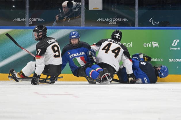 Para Ice hockey, Eishockey - Millano Cortina 2026 Winter Paralympics: Day 8 Para Ice Hockey - Milano Cortina 2026 Winter Paralympics: Day 8 MILANO SANTAGIULIA ICE HOCKEY ARENA MILANO, ITALY - MARCH 14: Classification Game 5th place Italy- Germany (Photo by RALF KUCKUCK) Copyright 2026 Ralf Kuckuck Milano Milano Santagiulia Ice Hockey Arena Italy