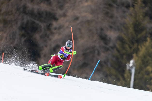 Para Alpine Skiing - Milano Cortina 2026 Winter Paralympic Games Day 8 Michaela Gosselin of Canada competes in the Women s Para Alpine Skiing Slalom at the Tofane Alpine Skiing Centre in Cortina d Ampezzo, Italy, on March 14, 2026. The Russian Federation secures another gold medal during the eighth day of the Milano Cortina 2026 Winter Paralympic Games. Cortina d Ampezzo Italy  Copyright: xMauroxUjettox originalFilename:ujetto-paraalpi260314_npeRf.jpg