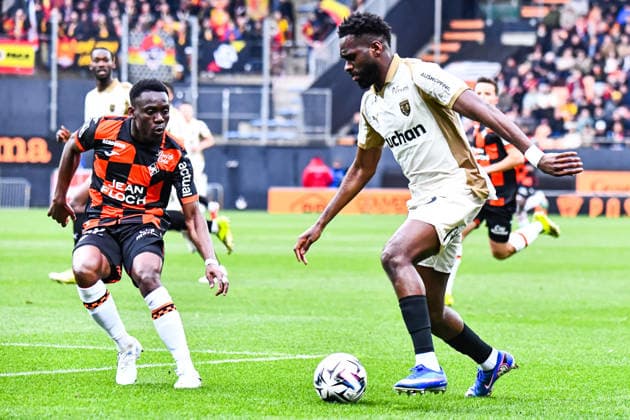 FOOTBALL : FC Lorient vs RC Lens - Ligue 1 - JournÃ e 26 - 14 03 2026 Odsonne Edouard (RC Lens) LorientFrance  Copyright: xBaptistexAutissierx