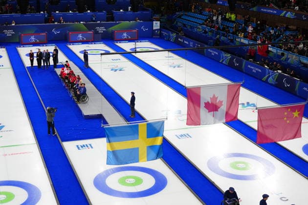 CORTINA, ITALY 20260314 Medal ceremony for mixed curling in the Paralympics at the Cortina Curling Olympic Stadium. Canada took gold, China took silver and Sweden took bronze. *** The image is included in the SPORTS PACKAGE. For others PAYMENT IMAGE *** CORTINA ITALY x10500x *** CORTINA, ITALY 20260314 Medal ceremony for mixed curling in the Paralympics at the Cortina Curling Olympic Stadium Canada took gold, China took silver and Sweden took bronze The image is included in the SPORTS PACKAGE For others PAYMENT IMAGE CORTINA ITALY x10500x  Copyright: xMagnusxLejhall ParasportxSverige TT TTx PARALYMPICS 2026 CURLING