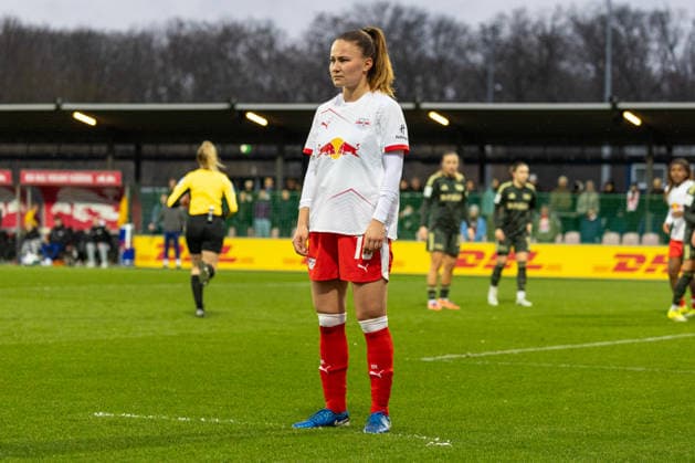 Deutschland, Google Pixel Frauen-Bundesliga, Saison 2025 2026, 20. Spieltag, Trainingszentrum Cottaweg, RB Leipzig vs 1.FC Union Berlin, Schasching Annabel (RB Leipzig, 16) Copyright: xMichellexLukax