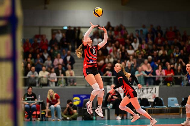 Volleyball I Frauen I Saison 2025-2026 I Bundesliga I Hauptrunde I ETV Hamburger Volksbank Volleys - VC Wiesbaden I 14.03.2026 Zoe Konjer (8, ETV Hamburger Volksbank Volleys) Hamburg CU-Arena Hamburg Deutschland Copyright: xLobeca FelixxSchlikisx