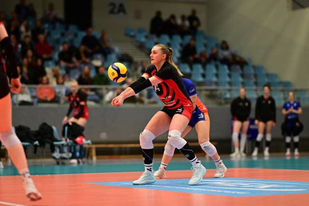 Volleyball I Frauen I Saison 2025-2026 I Bundesliga I Hauptrunde I ETV Hamburger Volksbank Volleys - VC Wiesbaden I 14.03.2026 Fiona Dittmann (14, ETV Hamburger Volksbank Volleys) Hamburg CU-Arena Hamburg Deutschland Copyright: xLobeca FelixxSchlikisx