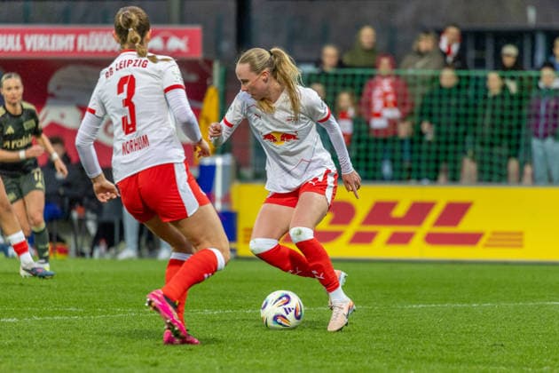Deutschland, Google Pixel Frauen-Bundesliga, Saison 2025 2026, 20. Spieltag, Trainingszentrum Cottaweg, RB Leipzig vs 1.FC Union Berlin, Dudek Nikoline (RB Leipzig, 24) Copyright: xMichellexLukax