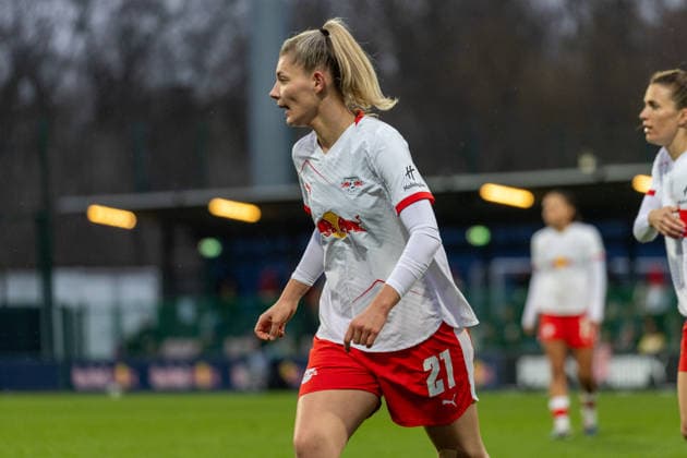 Deutschland, Google Pixel Frauen-Bundesliga, Saison 2025 2026, 20. Spieltag, Trainingszentrum Cottaweg, RB Leipzig vs 1.FC Union Berlin, Landenberger Julia (RB Leipzig, 21) Copyright: xMichellexLukax