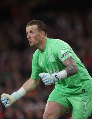 Jordan Pickford (E) at the Arsenal v Everton EPL match, at the Emirates Stadium, London, UK on 14th March, 2026. 