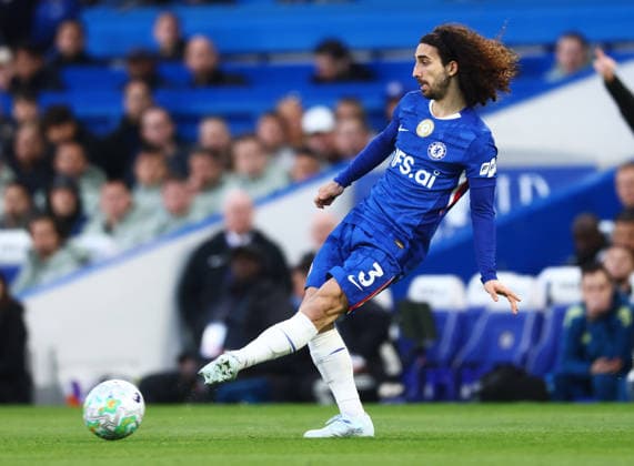 Chelsea v Newcastle United, English Premier League, Stamford Bridge, London, UK - 14 03 2026 Marc Cucurella of Chelsea in action during the Premier League home game against Newcastle United at Stamford Bridge London Stamford Bridge London GBR, UK NEWSPAPERS OUT Copyright: xMarkxGreenwoodx