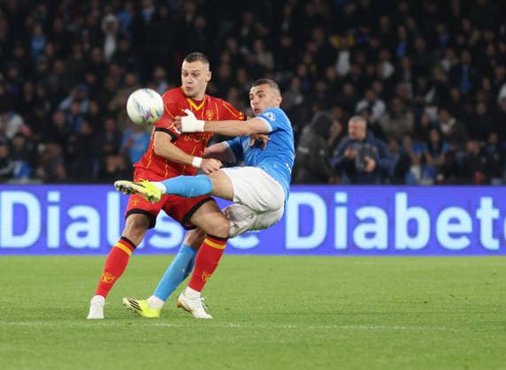 March 14, 2026, Napoli, Campania, ITALIA: Alessandro Buongiorno of SSC Napoli During the 2025 26 Italian Serie A football match between SSC Napoli and Lecce on March 14, 2026, at the Diego Armando Maradona Stadium in Naples...Pictured: Serie A Football Match - 2025 26 Napoli Vs. Lecce  - ZUMAs236 20260314_aap_s236_038 Copyright: xFabioxSassox