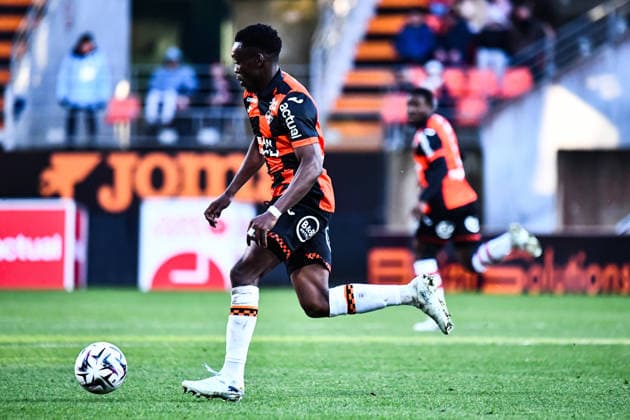 FOOTBALL : FC Lorient vs RC Lens - Ligue 1 - JournÃ e 26 - 14 03 2026 Arthur Avom (FC Lorient) LorientFrance  Copyright: xBaptistexAutissierx