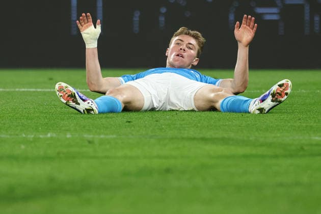 Rasmus Hojlund of SSC Napoli during the Serie A 2025 2026 football match between SSC Napoli and US Lecce at Diego Armando Maradona stadium in Naples (Italy), March 14th, 2026. CesarexPurini
