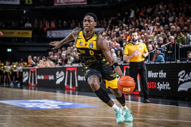 1. Basketball Bundesliga, easyCredit BBL, Saison 2025 2026, Herren, Hauptrunde, 24. Spieltag, 14.03.2026, RASTA Vechta - MHP Riesen Ludwigsburg Babacar Sane ( 0 - MHP Riesen Ludwigsburg) in Aktion Vechta RASTA Dome Niedersachsen Deutschland
