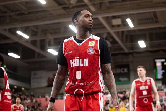 Tigers Tuebingen - RheinStars Koeln, Herren, 2. Bundesliga, Barmer 2. Basketball Bundesliga, pro A, 27. Spieltag, Spielzeit 2025 2026, 14.03.2026 Cedric Russell Jr. (RheinStars Koeln, 00)