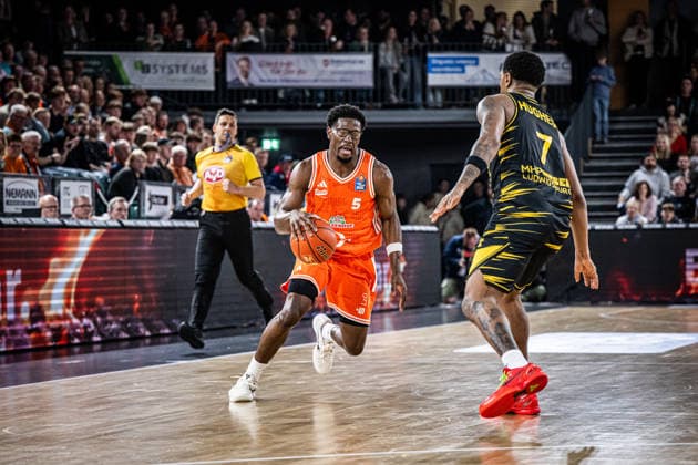 1. Basketball Bundesliga, easyCredit BBL, Saison 2025 2026, Herren, Hauptrunde, 24. Spieltag, 14.03.2026, RASTA Vechta - MHP Riesen Ludwigsburg TJ Bamba ( 5 - RASTA Vechta) in Aktion Vechta RASTA Dome Niedersachsen Deutschland