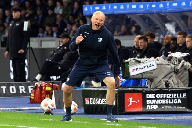 DEU, DFL, 2. FBL, Hertha BSC vs. VfL Bochum, 14.03.2026, Berliner Olympiastadion, Berlin, DEU, DFL, 2. FBL, Hertha BSC vs. VfL Bochum, im Bild Cheftrainer UWE ROESLER (VfL Bochum) DFL - regulations prohibit any use of Photographs as image sequences and or quasi-video