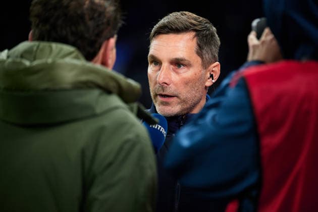 Stefan Leitl (Hertha BSC, Cheftrainer) im Interview, GER, Hertha BSC vs. ,VfL Bochum 1848, 2. Bundesliga, Saison 2025 2026, 26. Spieltag, 14.03.2026 (DFL REGULATIONS PROHIBIT ANY USE OF PHOTOGRAPHS AS IMAGE SEQUENCES AND OR QUASI - VIDEO). GER, Hertha BSC vs. ,VfL Bochum 1848, 2. Bundesliga, Saison 2025 2026, 26. Spieltag, 14.03.2026 Berlin