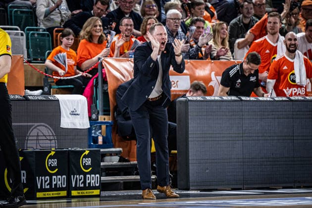 1. Basketball Bundesliga, easyCredit BBL, Saison 2025 2026, Herren, Hauptrunde, 24. Spieltag, 14.03.2026, RASTA Vechta - MHP Riesen Ludwigsburg Christian Held (Head-Coach - RASTA Vechta) während der Partie Vechta RASTA Dome Niedersachsen Deutschland