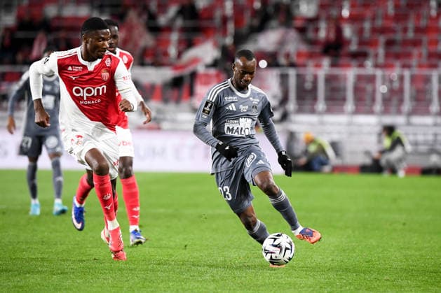 AS Monaco v Stade Brestois 29 - Ligue 1 McDonald s 2025 2026 23 Aladji BAMBA (asm) - 23 Kamory DOUMBIA (sb29) during the Ligue 1 McDonald s match between Monaco and Brest at Stade Louis II on March 14, 2026 in Monaco, Monaco. Monaco Monaco  Copyright: xFEPx 776348320