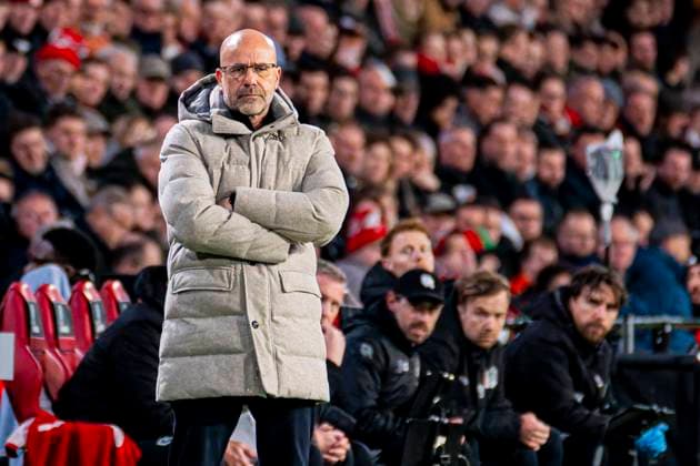 Head Coach Peter Bosz of PSV Eindhoven looks on PSV Eindhoven v NEC Nijmegen, Eredivisie, PSV v NEC, Philips Stadion, March 14, 2026, Eindhoven, Netherlands.