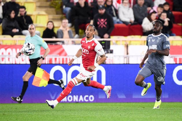 AS Monaco v Stade Brestois 29 - Ligue 1 McDonald s 2025 2026 05 Thilo KEHRER (asm) - 07 Junior DINA EBIMBE (sb29) during the Ligue 1 McDonald s match between Monaco and Brest at Stade Louis II on March 14, 2026 in Monaco, Monaco. Monaco Monaco  Copyright: xFEPx 776348320