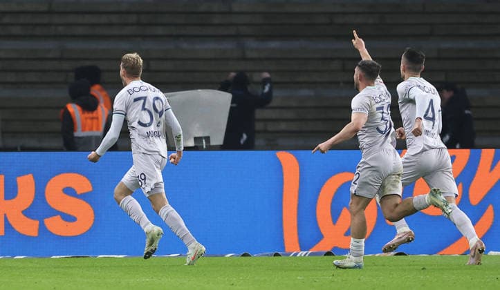 Torwart Leandro Morgalla jubelt nach Tor zum 1:1 Freude Emotion Jubel Fußball Fussball DFL 2. Bundesliga Herren 26. Spieltag Saison 2025 2026 14.03.2026 Hertha BSC Berlin vs. VfL Bochum DFL regulations prohibit any use of photographs as image sequences and or quasi-video
