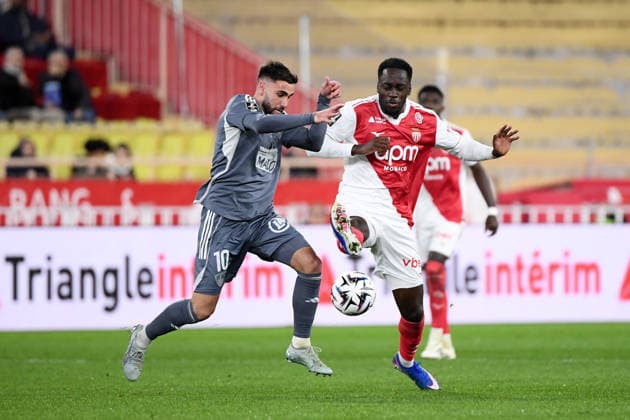 AS Monaco v Stade Brestois 29 - Ligue 1 McDonald s 2025 2026 10 Romain DEL CASTILLO (sb29) - 04 Jordan TEZE (asm) during the Ligue 1 McDonald s match between Monaco and Brest at Stade Louis II on March 14, 2026 in Monaco, Monaco. Monaco Monaco  Copyright: xFEPx 776348320