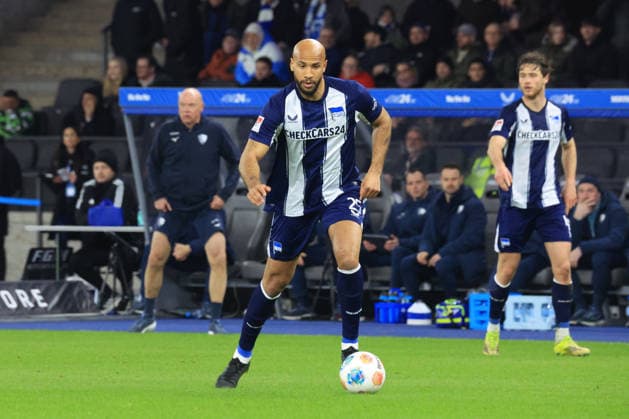 DEU, DFL, 2. FBL, Hertha BSC vs. VfL Bochum, 14.03.2026, Berliner Olympiastadion, Berlin, DEU, DFL, 2. FBL, Hertha BSC vs. VfL Bochum, im Bild John Anthony Brooks (Hertha BSC Berlin 25) DFL - regulations prohibit any use of Photographs as image sequences and or quasi-video *** DEU, DFL, 2 FBL, Hertha BSC vs VfL Bochum, 14 03 2026, Berliner Olympiastadion, Berlin, DEU, DFL, 2 FBL, Hertha BSC vs VfL Bochum, im Bild John Anthony Brooks Hertha BSC Berlin 25 DFL regulations prohibit any use of Photographs as image sequences and or quasi video nordphotoxGmbHx xEngler nph00076