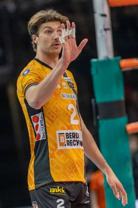 14.03.2026, Berlin, Volleyball: 1.Bundesliga, Maenner. Spieltag, BR Volleys - Energiequelle Netzhoppers KW, Max-Schmeling-Halle. BR Volleys - Energiequelle Netzhoppers KW