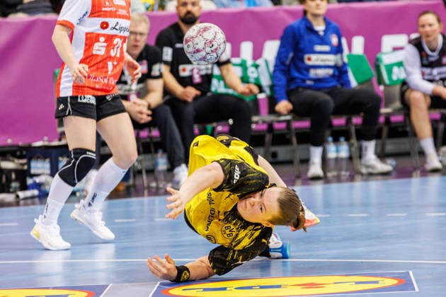 Lisa Antl (Dortmund, 9); Aktion, 14.03.2026, Stuttgart (Deutschland), Handball Frauen, Final4 2026, Halbfinale 2, BVB Dortmund - HSG Blomberg-Lippe