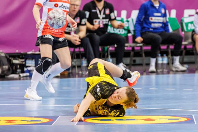 Lisa Antl (Dortmund, 9); Aktion, 14.03.2026, Stuttgart (Deutschland), Handball Frauen, Final4 2026, Halbfinale 2, BVB Dortmund - HSG Blomberg-Lippe