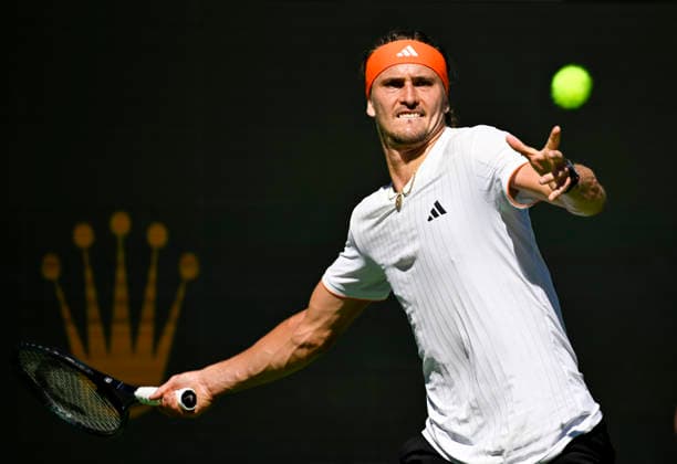 March 14, 2026 Alexander Zverev (GER) returns a shot against Jannik Sinner (ITA) during their semifinal match at the BNP Paribas Open held at the Indian Wells Tennis Garden in Indian Wells, California. Mandatory Photo Credit : CSM Indian Wells United States of America - ZUMAc04_ 20260314_zma_c04_057 Copyright: xCharlesxBausx
