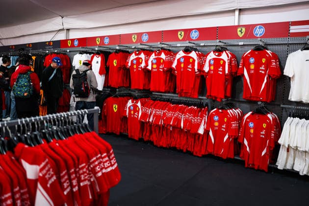 F1 - CHINESE GRAND PRIX 2026 F1 shop of Scuderia Ferrari merchandising for fans in the fan zone during the Formula 1 Heineken Chinese Grand Prix 2026, 2nd round of the 2026 Formula One World Championship, WM, Weltmeisterschaft from March 13 to 15, 2026 on the Shanghai International Circuit, in Shanghai, China - ShanghaiChina  Copyright: xFLORENTxGOODENx