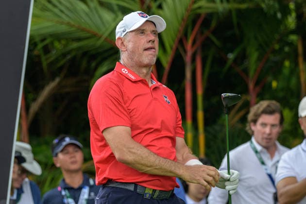 March 15, 2026, Singapore, Ingapore, Singapore: Lee Westwood from England, hits off on the 10th hole. Final Round of the LIV Golf in Singapore Final Round Of The LIV Golf In Singapore  - ZUMAr144 20260315_zap_r144_021 Copyright: xJaynexRussellx