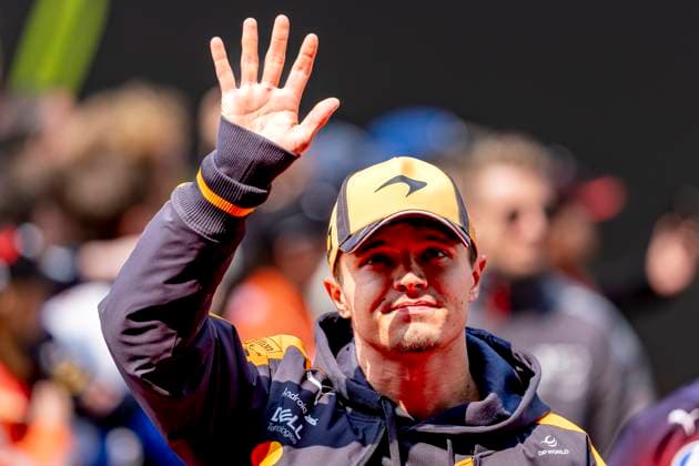 SHANGHAI - Formula 1 driver Lando Norris of McLaren Mastercard Formula 1 Team during the Formula 1 China Shanghai race at the Shanghai International Circuit on March 15, 2025 in Shanghai, China. (Photo by DeFodi Images) -