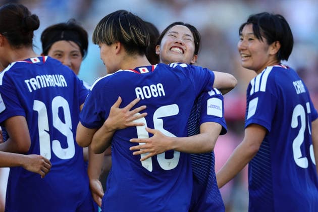 Manaka Matsukubo of Japan scores a goal and celebrates during the AFC Womens Asian Cup 2026 Quarter Final match between Japan Women and Philippines Women at Stadium Australia, Sydney, Australia on 15 March 2026. Copyright: xPeterxDovganx 44660021