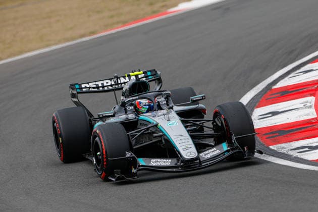 CHINA-MOTORSPORTS F1-SHANGHAI Mercedes™ George Russell in action at Shanghai International Circuit during the race at the F1 Chinese Grand Prix, Shanghai, China, March 15, 2026. NEXPHER Peter Li SHANGHAI